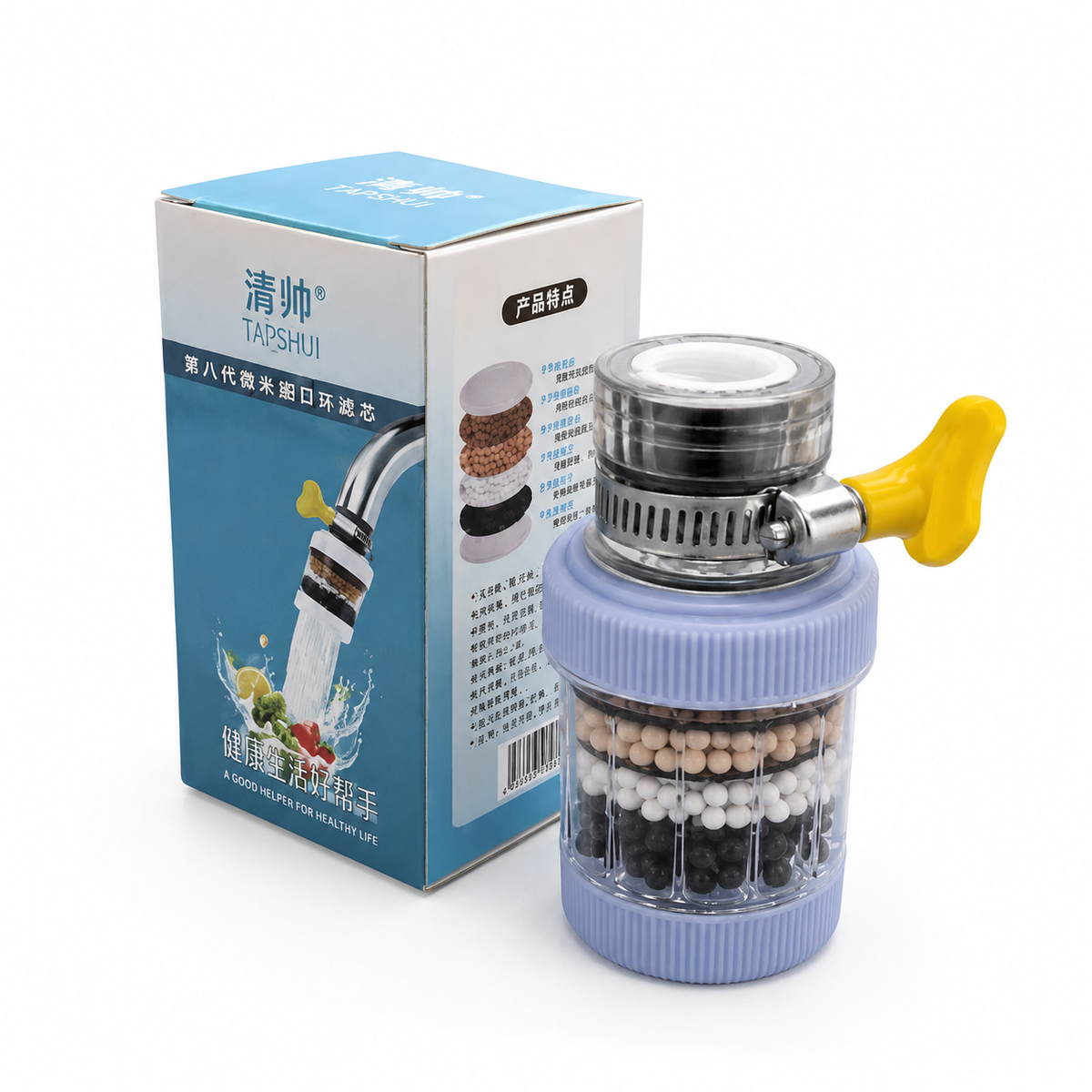 Fankiway Universal Activated Carbon Faucet Water Filter – 6-Layer