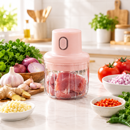 250ml Rechargeable Mini Food Chopper – Wireless Vegetable & Meat Cutter