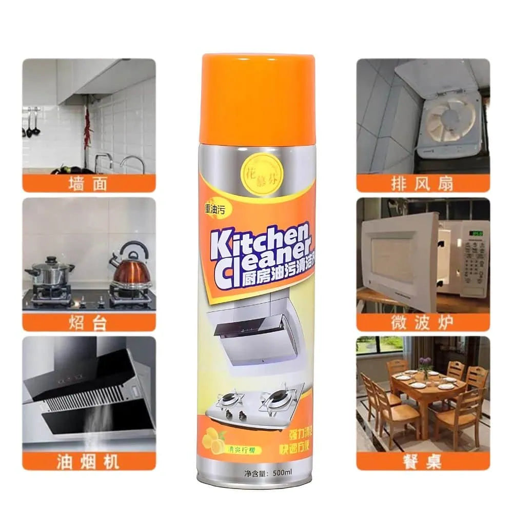 Kitchen Oil Stain Cleaner 500ml Kitchen Cleaner Foam Cleaning Spray
