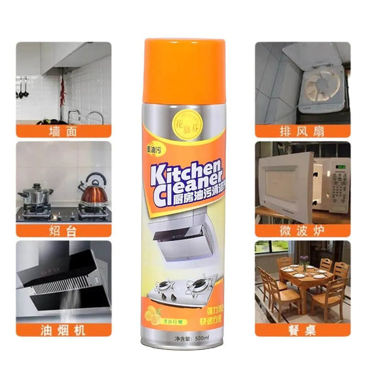 Kitchen Oil Stain Cleaner 500ml Kitchen Cleaner Foam Cleaning Spray