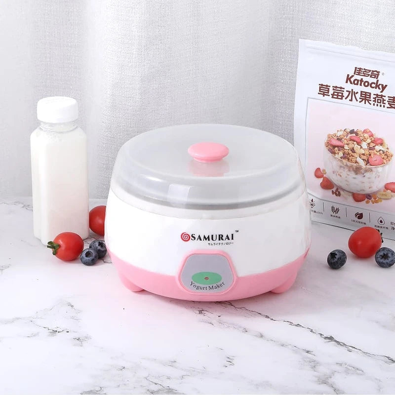 Samurai 1L Automatic Yogurt Maker – Homemade Electric Doi Maker Machine with Auto Temperature Control