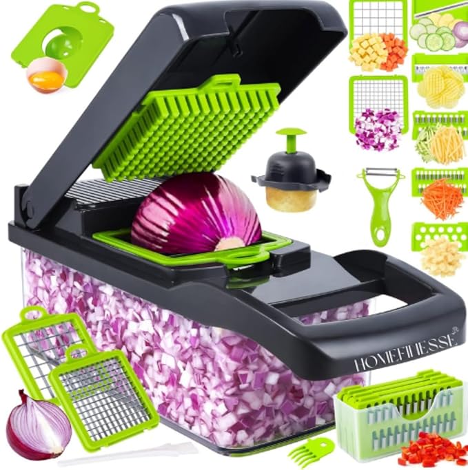 16-in-1 Multifunctional Vegetable Chopper & Mandoline Slicer