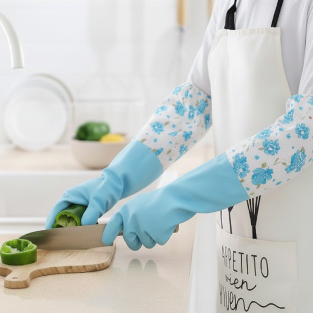 Rubber Cleaning & Kitchen Dishwashing Gloves
