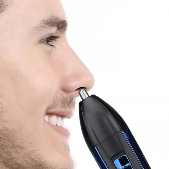 Kemei KM-6330 3-in-1 Rechargeable Hair Trimmer, Electric Shaver & Nose Clipper Grooming Kit