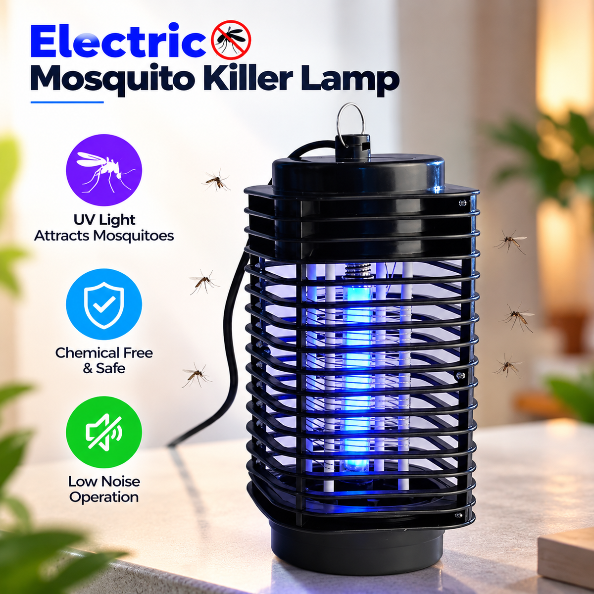 Electric Mosquito Killer Lamp & Zapper for Home & Office | Safe for Kids & Pets